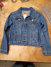 Levi Strauss Co. Unisex Kids Blue Denim Button Jacket Size 152-158 12-13