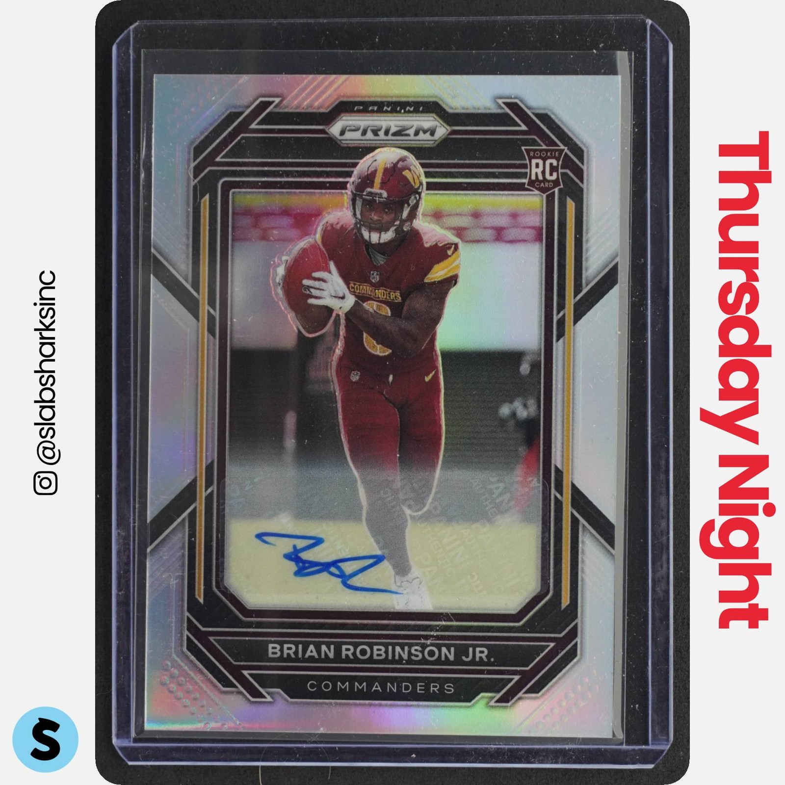 Brian Robinson Jr. Panini Prizm #321 Autograph Silver