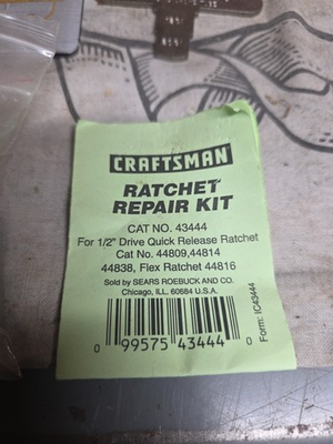 #ad craftsman 1 2 ratchet repair kit #43444 Inventory #57 $37.39
