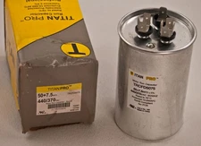 TITAN Pro TRCFD5075 Round Dual Run Capacitor 440/370 VAC (50 + 7.5 mfd + 5%)