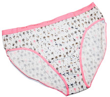 Victoria's Secret Vintage Panties Panty Large High Leg Brief Pink Metallic Tree