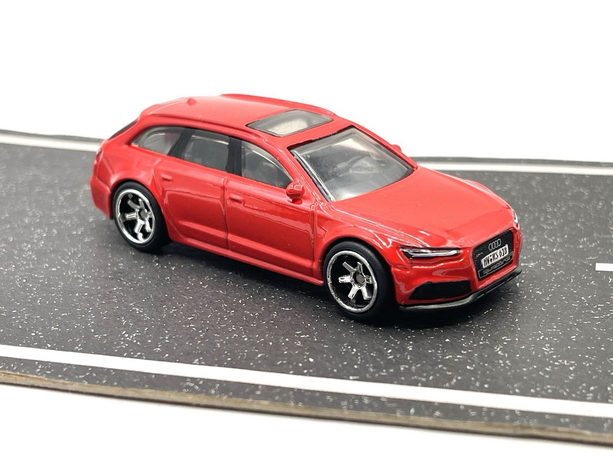 Loose Hot Wheels '17 Audi RS 6 Avant (red) CUSTOM WHEEL SWAP by