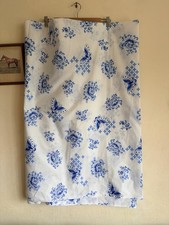 Vintage Horrockses flaches Blatt Single China blau Schmetterling Druck Blumen Landhaus