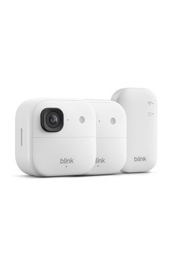 2x Weiß   Blink Outdoor 2K+ Kabellose intelligente Sicherheitskamera