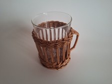 Teegläser Korbhalter Korbgeflecht Schott Jenaer Glas