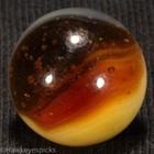 Vitro Agate Anacortes WA *BUTTERED MAPLE Patch Marble 5/8" Mint Hawkeyespicks sg — photo 4