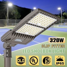 LED Shoebox Pole Light Outdoor Parking Lot Light Commercial Security Street Lamp