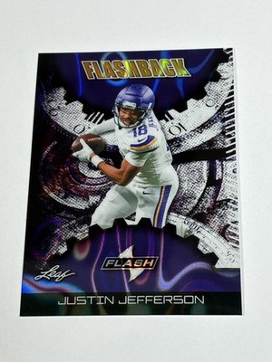 Justin Jefferson 2025 Leaf Flashback 1/1 FLB-28. Minnesota Vikings NFL. Purple.
