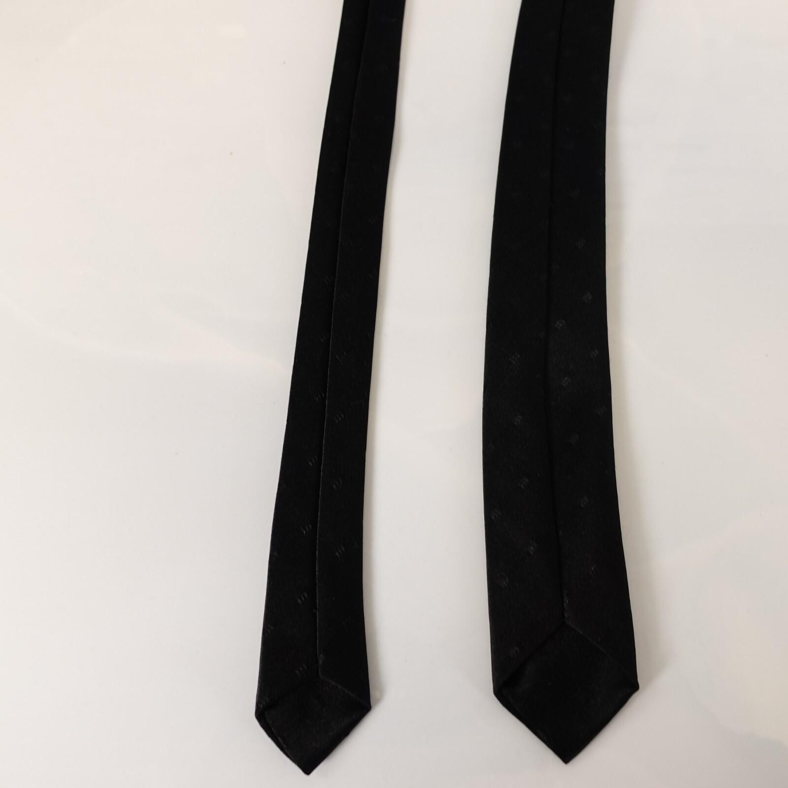 Black Solid Basic Minimal Necktie Tie Wedding Gro… - image 4
