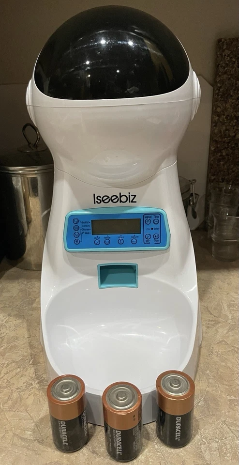 Iseebiz Futterautomat Katzen Hunde Kleintiere TROCKENFUTTER Set It & Forget It!