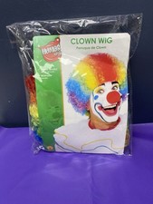 CLOWN WIG RAINBOW COLOR HAIR AFRO ONE SIZE