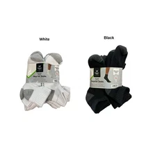 Member's Mark Men's Smooth Toe Seam Arch Support 10 Pack Quarter Top Sport Socks