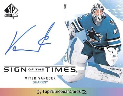 Vitek Vanecek ON CARD Auto Autograph Upper Deck SP NHL 2024-25 Sharks 