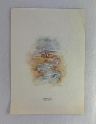 C. Ventrillon Love Watercolor Print Tormore Distillery Spey Valley Scotland 14''