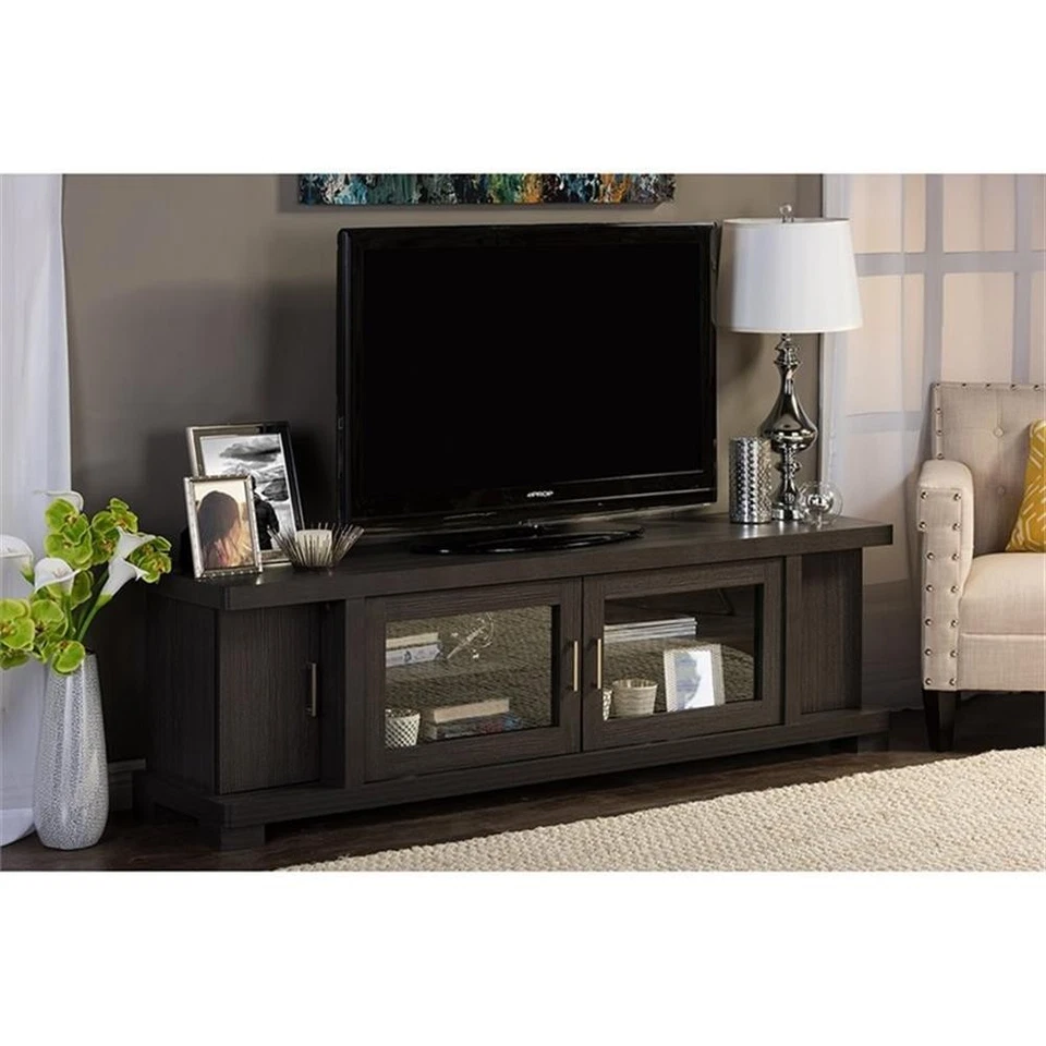 Baxton Studio Viveka 70" TV Stand in Espresso — 第 2/4 张图片