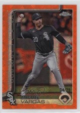 2025 Topps Chrome Logofractor Edition Orange Refractor 4/25 Miguel Vargas 0qc1