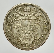 ROMA - CLEMENTE XIII 1758-1769 -AG/ DOPPIO GIULIO 1758   RARA !