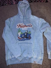 Hamm's Beer Sweatshirt L Angry Minnow Hoodie