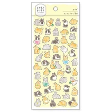 Small Rabbit Sticker Sheet – MIND WAVE Mame Mame Stickers for Journals, Planner