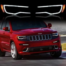 VLAND Full LED Bule DRL Headlight For 2011-2013 Jeep Grand Cherokee W/Sequential