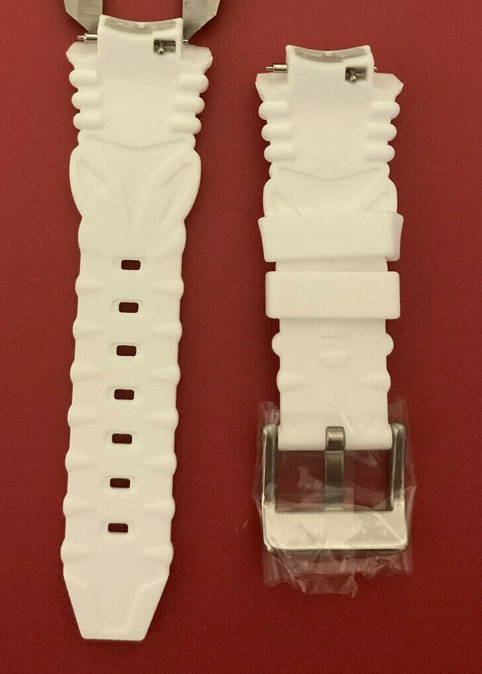 Correa genuina TechnoMarinE BLANCA para reloj de 40 mm hebilla de silicona SS NUEVO Foto 2 de 4