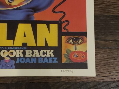Bob Dylan "Don't Look Back" Original 2nd Press 1967 British Release Concert - Picture 2 of 8