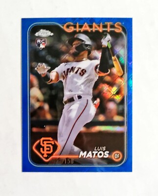 Luis Matos 2024 Topps Chrome RC #270 Logfractor BLUE REFRACTOR 029/150 J5