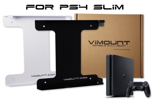 PlayStation 4 Slim +2pcs Controller TV Wall Mount PS4 Black Metal Holder-ViMount - Picture 2 of 9