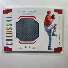 2019 National Treasures - Patrick Corbin - Colossal Materials Gold /25 - CM-PC