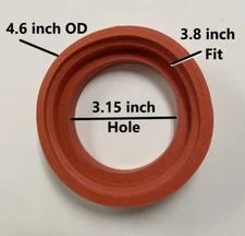 Extra Large Universal Toilet Tank to Bowl, Soft Rubber Dry Gasket by NuFlush
