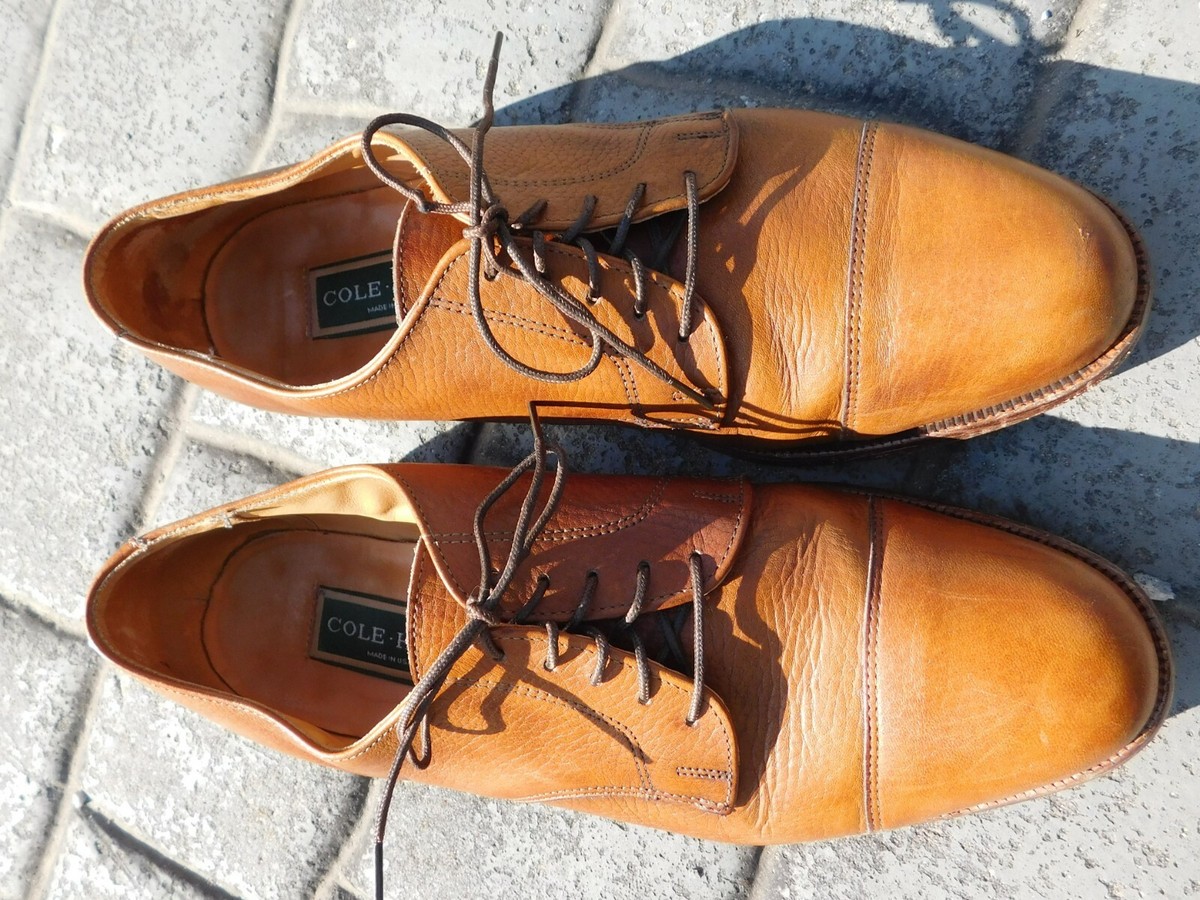 dress Cole Haan Men's Oxford Dress Shoes. Tan-Brown Leather. Size 10 D