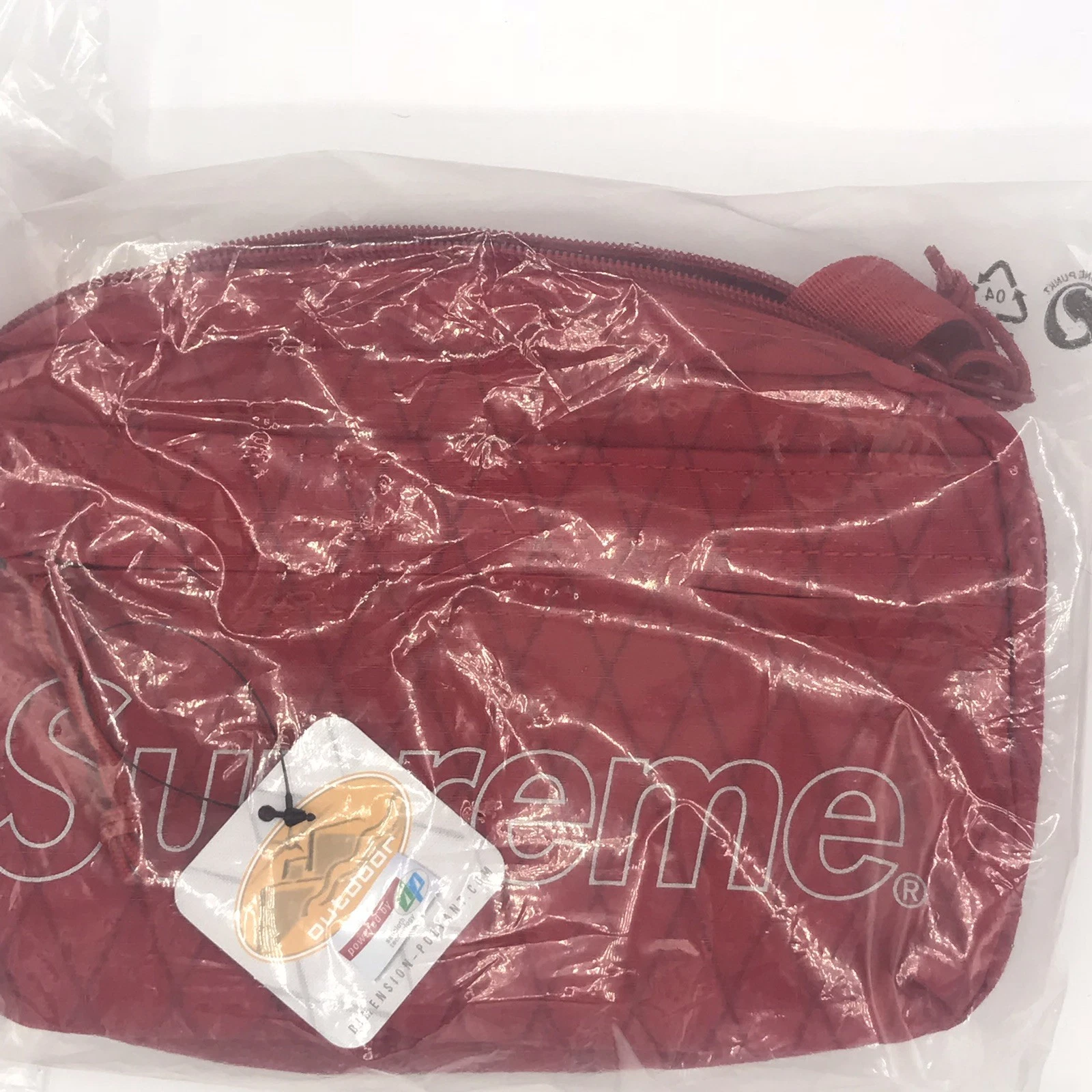 Sac bandoulière Supreme FW18 rouge 3M dimension réfléchissante DP polyant toile de voile Tech