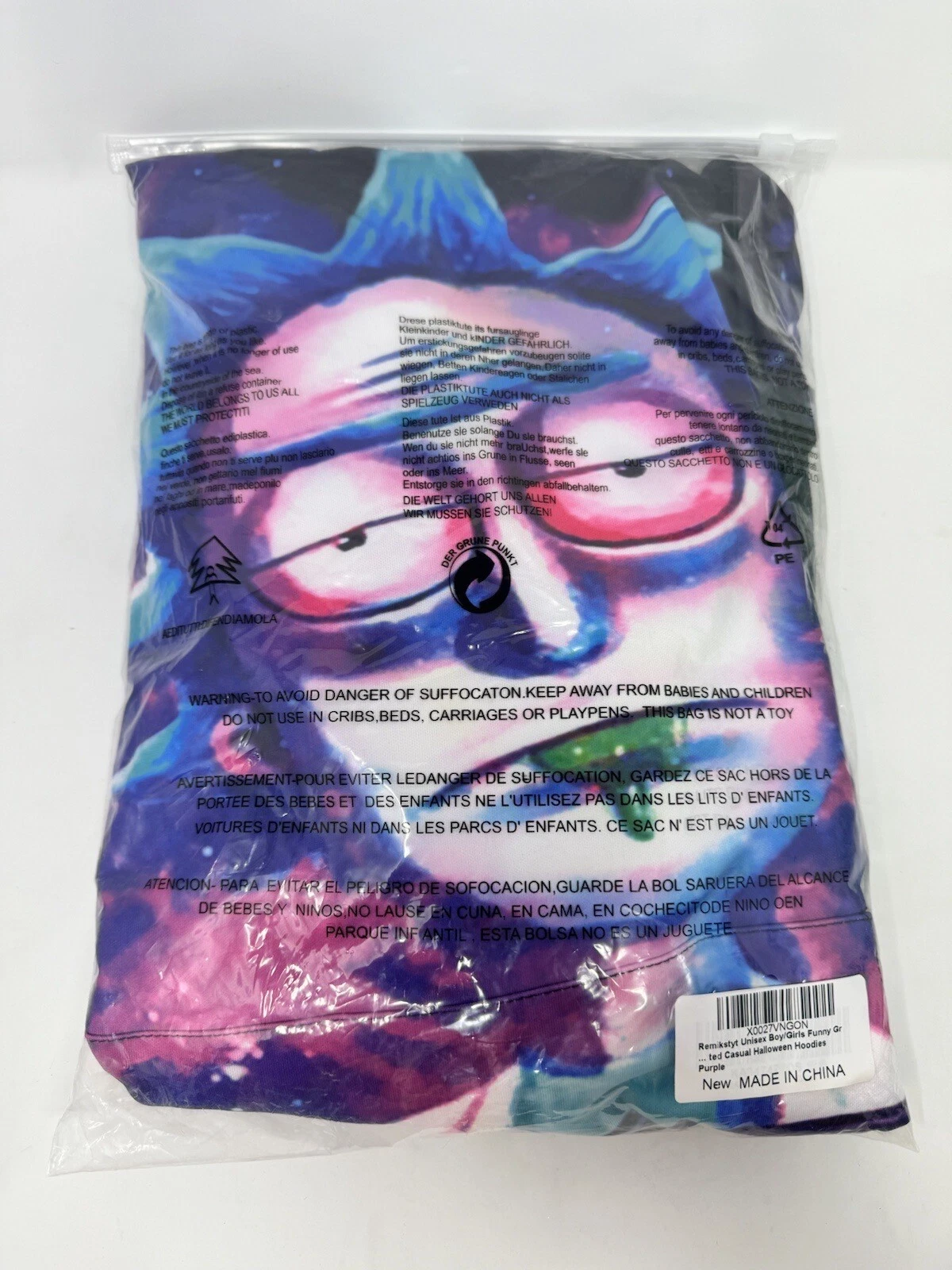 Rick and Rickandmorty Hooded Sweatshirt - Size Small