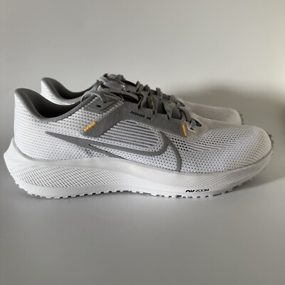 Nike Men s 11.5 Pegasus 40 By YouCustom Road Running Shoes White/Gray FB2382-900