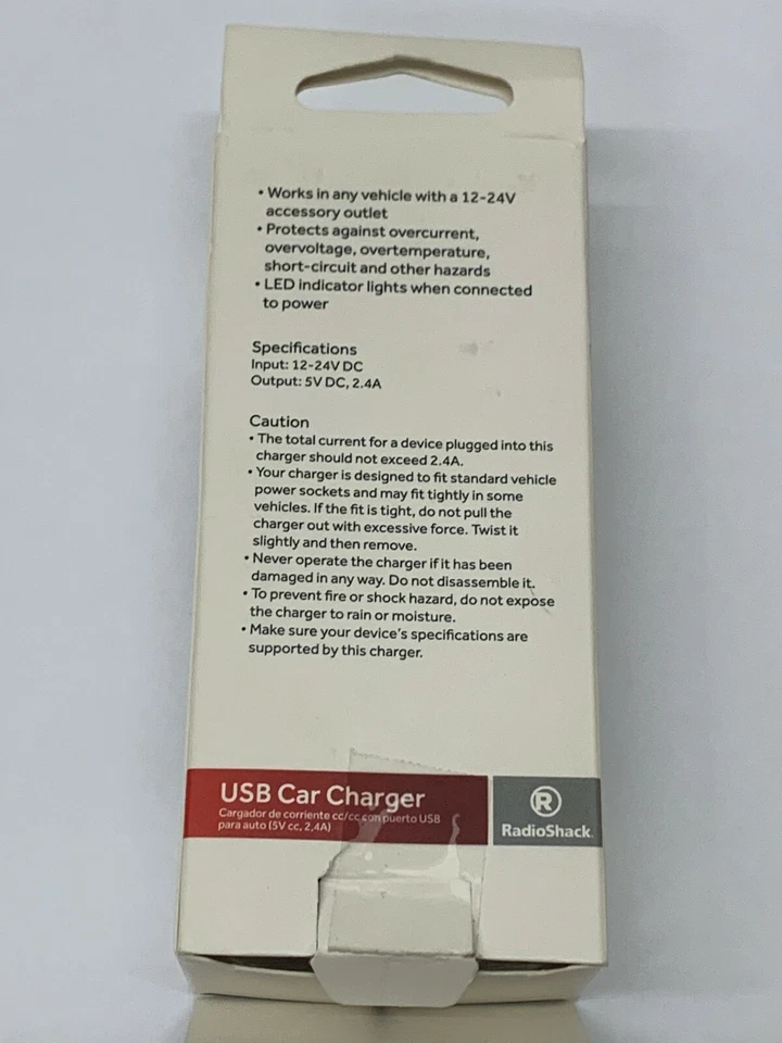 RadioShack Oro Rosa USB Cargador Coche CLA USB-A 5V 2.4A Adaptador Encendedor de Cigarrillos Foto 4 de 4