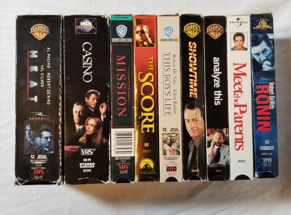 Robert De Niro Deniro VHS Video Lot Film Movie Collection TV VCR NOT