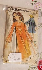 Vintage Maudella Dress Sewing Pattern 5542 Chiffon Dress & Under Slip Size 12