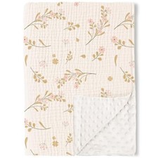 Baby Blankets for Unisex Boys Girls, Super Soft Nursery Minky Blankets Floral
