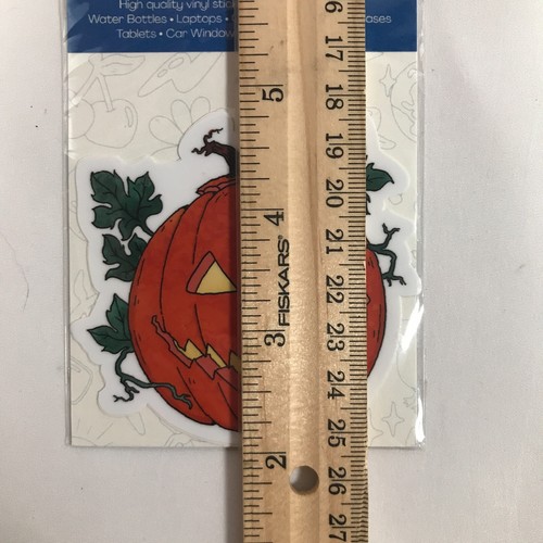 Big Moods Waterproof Indoor/Outdoor Jack-O'-Lantern Pumpkin Vinyl Sticker - Picture 8 of 9