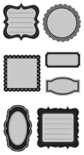 Hampton Art Doodlebug Designs JOURNAL SHAPES 7 Cling Mounted Rubber Stamps