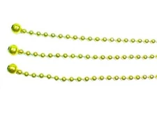 Brass Bead Chain Three 12" Art Deco 3 Hole Light Shade Ceiling Mounting Hanging