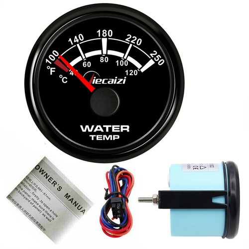 52mm 3 Gauge Set with Senders Oil Pressure Volts Water Temp 7 Colors LED 12V/24V - Foto 3 di 8