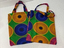 Lot 2 Totebag Handmade With Love Aromas Of ZANZIBAR African Print Small Tote Bag