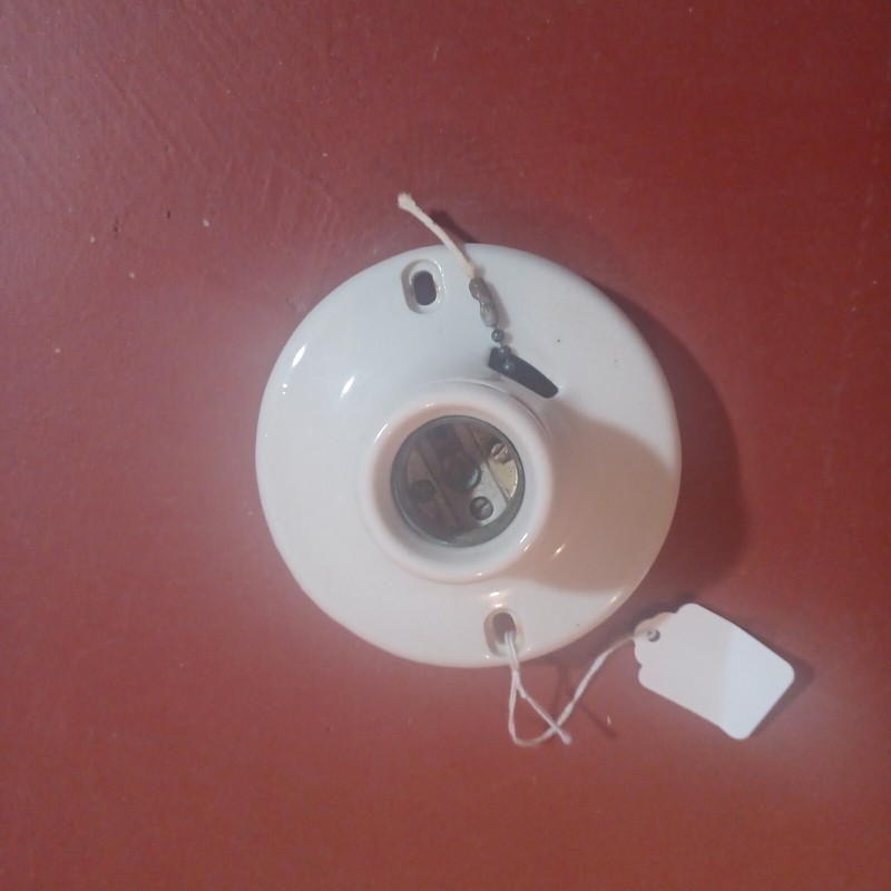 vintage Paulding 1619 ceramic light socket 4" 250W 250V