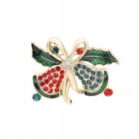 Pinets Brosche Weihnachten Weihnachtsglocken-Brosche Mit Zirkonen Anstecknadel