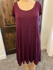 Vibe Womens Dress, Size M, Short Sleeves, Burgundy Soft ***