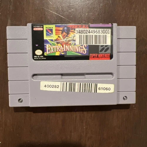 Super Nintendo SNES Game: Extra Innings  ~Baseball, Published By  Sony Imagesoft