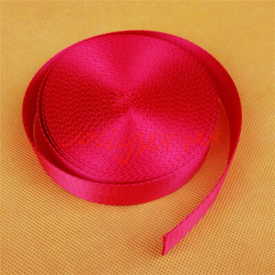 Nylon Webbing Strap 1inch Width Camping Climbing  25mm Red 10m NEW