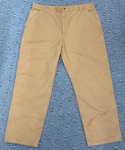 Carhartt B111 BRN Duck Flannel Lined Original Fit Work Pants Mens 42x32 - Picture 1 of 12