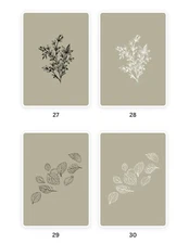 Green Wall Prints, Botanical Wall Prints, Plant Wall Art, Botanical Line Art,